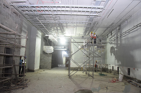 Room Finishing Work in Progress at Sahar Road Metro Station